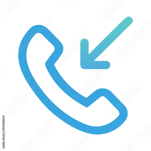 Incoming Call Arrow Icon Representing Answered Call and Active Communication