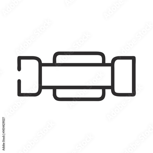 Inline Fuse Icon Representing Circuit Safety Component and Electrical Protection
