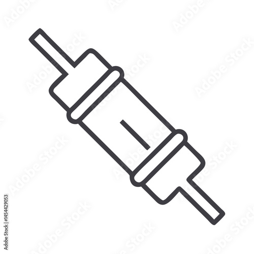 Inline Fuse Icon Representing Circuit Safety Component and Electrical Protection