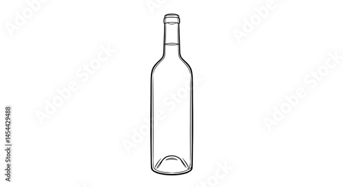 Empty Wine Bottle Outline