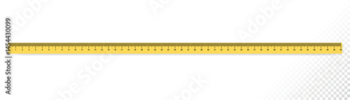 Metric tape ruler measurement. Metric ruler. 50 centimeters, Vector illustration isolated on white background. Perfect for education, school, and design tools.