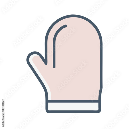 Kitchen Oven Mitt Icon Representing Cooking Safety and Heat Protection