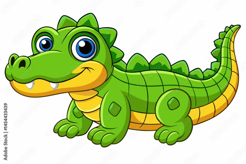 Fototapeta premium A Cute Crocodile Vector art in Illustration on white Background