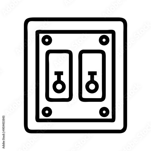 Light Switch Panel Icon Representing Electrical Control and Power Management