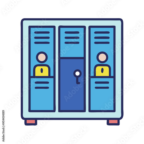 Locker Room Icon Representing Personal Storage and Secure Belongings