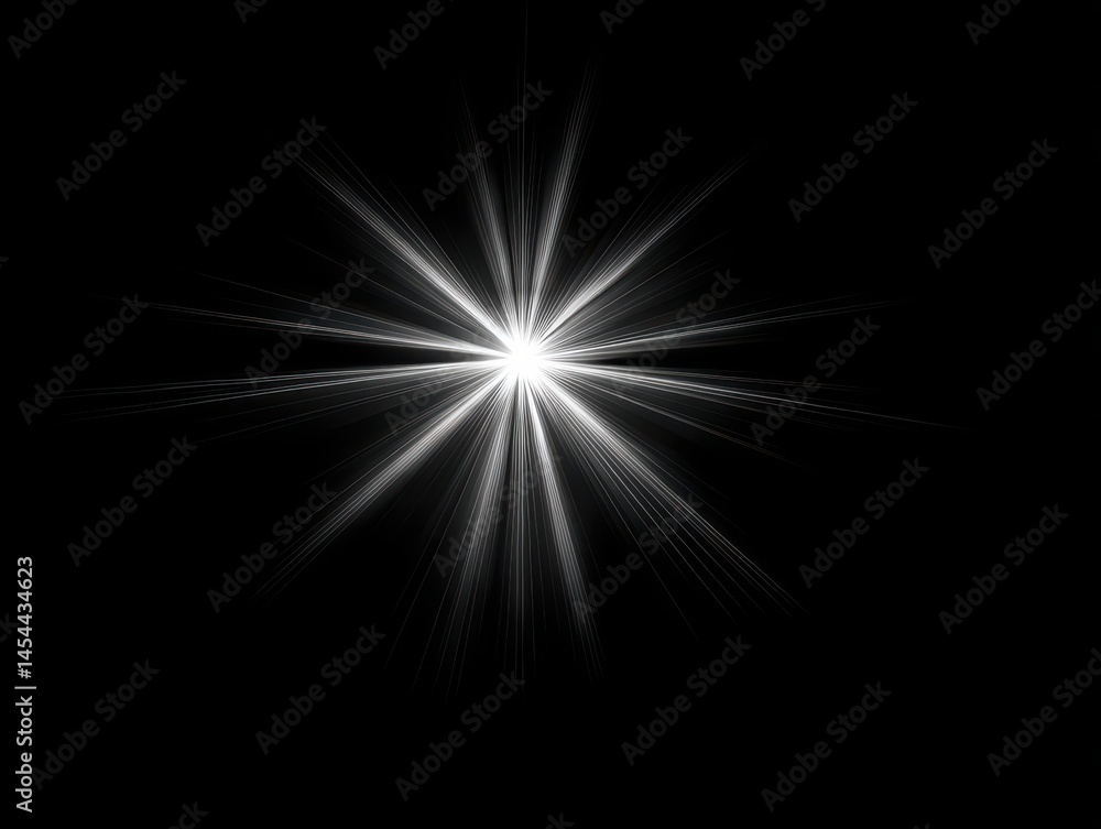 Fototapeta premium Ethereal Shimmer: Beautiful Rays of Light Illuminating a Dark Canvas