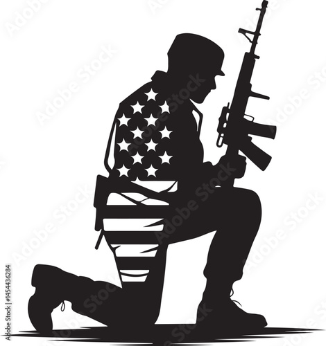 Memorial Day SVG – Patriotic Silhouette for Shirts & Signs

Fallen Soldier Clipart – Tribute Vector for Veterans & Memorials

USA Flag & Soldier Silhouette – Perfect for Cricut & Commemorations

Patri