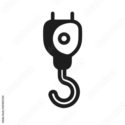 Meat Hook Icon Representing Butchery Equipment and Meat Processing