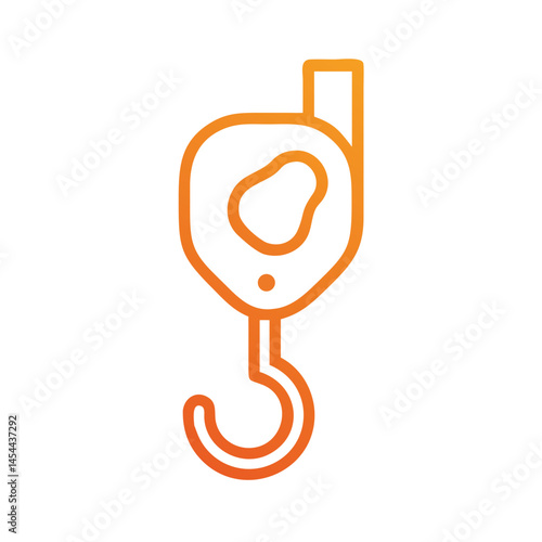 Meat Hook Icon Representing Butchery Equipment and Meat Processing