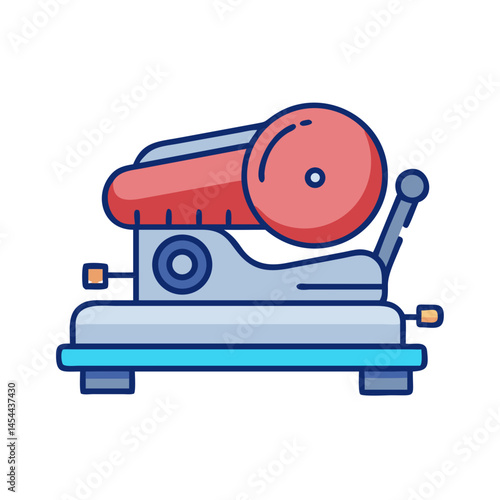 Meat Slicer with Sausage Icon Representing Deli and Food Preparation