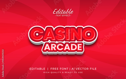 Casino Arcade Text Effect. red card gambling