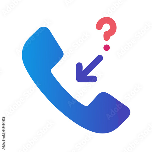 Missed Call Icon Representing Unanswered Phone Call and Communication