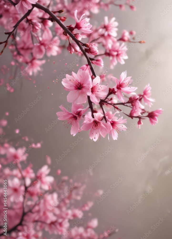 custom made wallpaper toronto digitalMesmerizing swirl of abstract pink sakura petals in a blurred spring background ,  beauty,  feminine