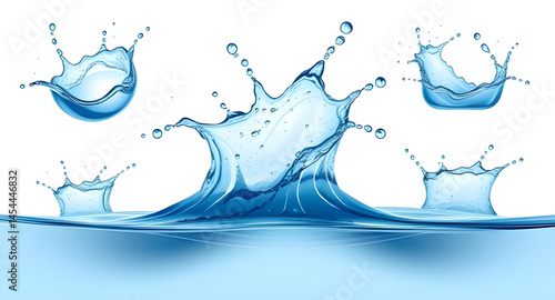 blue water splash , 