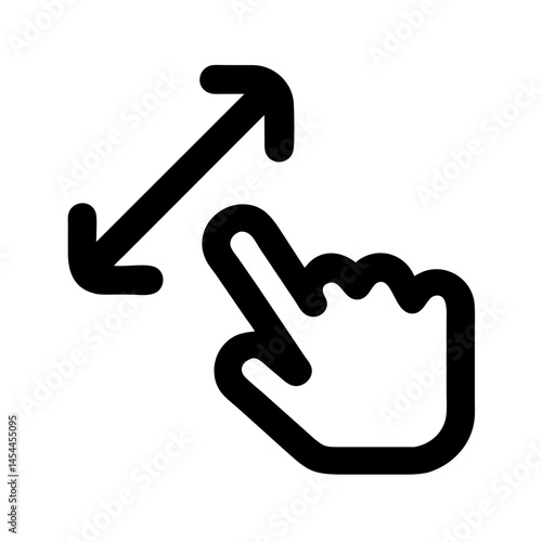 Pinching Gesture Icon Representing Minimize and Zoom Function in Digital Interfaces