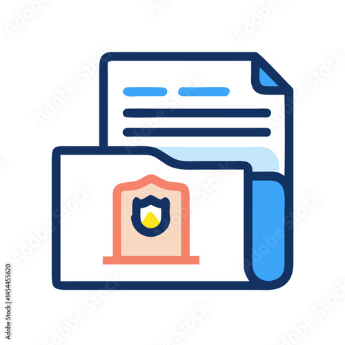 Police File Folder Icon Representing Criminal Record and Case Documentation