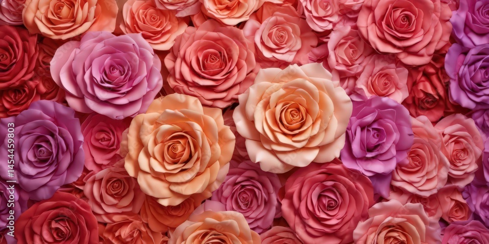 Gradient paper rose backdrop, vibrant hues & sizes, background, party, shades Gradient paper rose backdrop, vibrant hues & sizes, background, party, shades