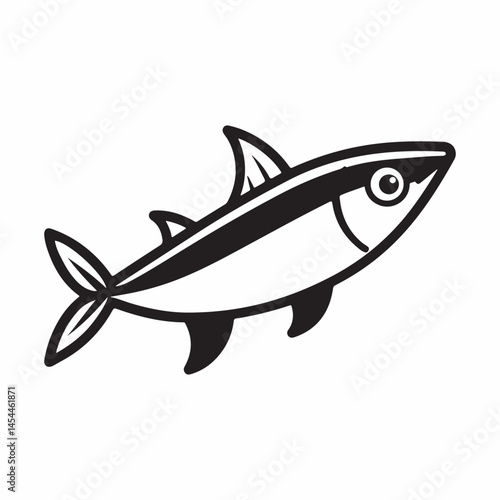 anchovy vector icon with a white background