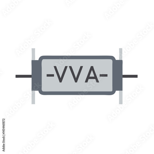 Resistor with Value Marking Icon Representing Electrical Component and Circuit Design