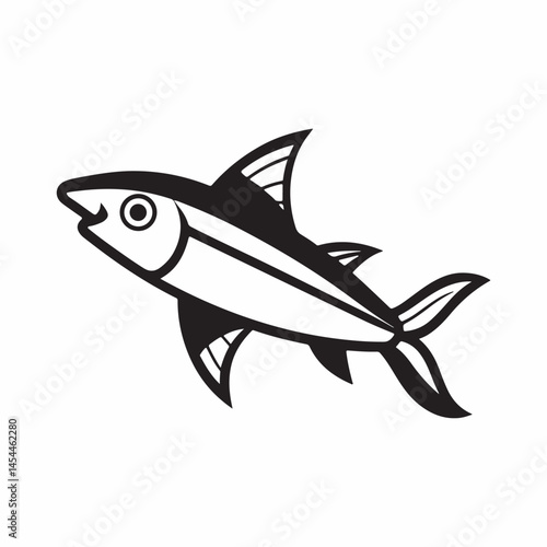 anchovy vector icon with a white background