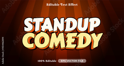 stand up comedy 3d logo template editable text effect style