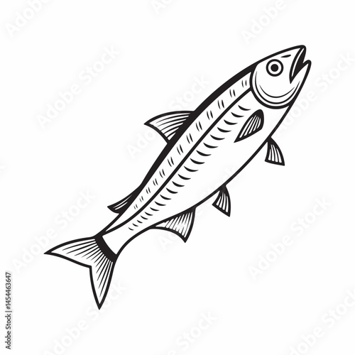 anchovy vector icon with a white background