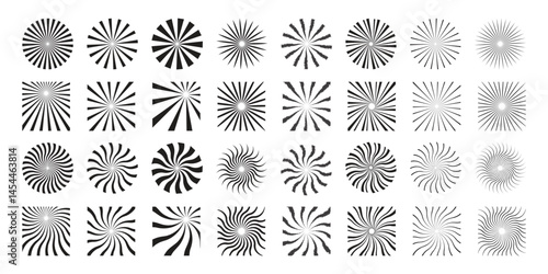 Collection of Sunburst and Radial Burst Designs