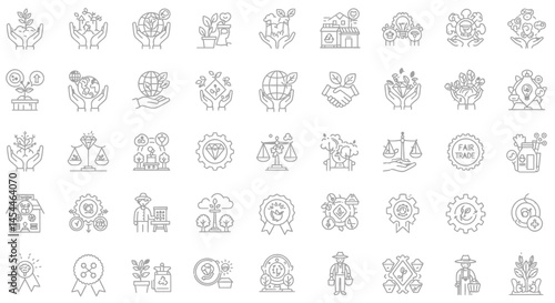 Diverse Icons Representing Environmental Sustainability Growth and EcoConscious Concepts