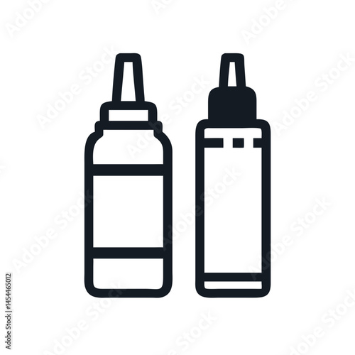 Sauce Bottle Icon Representing Condiment Packaging and Flavor Dispensing Container