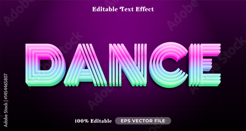 Dance 3d logo template editable text effect style