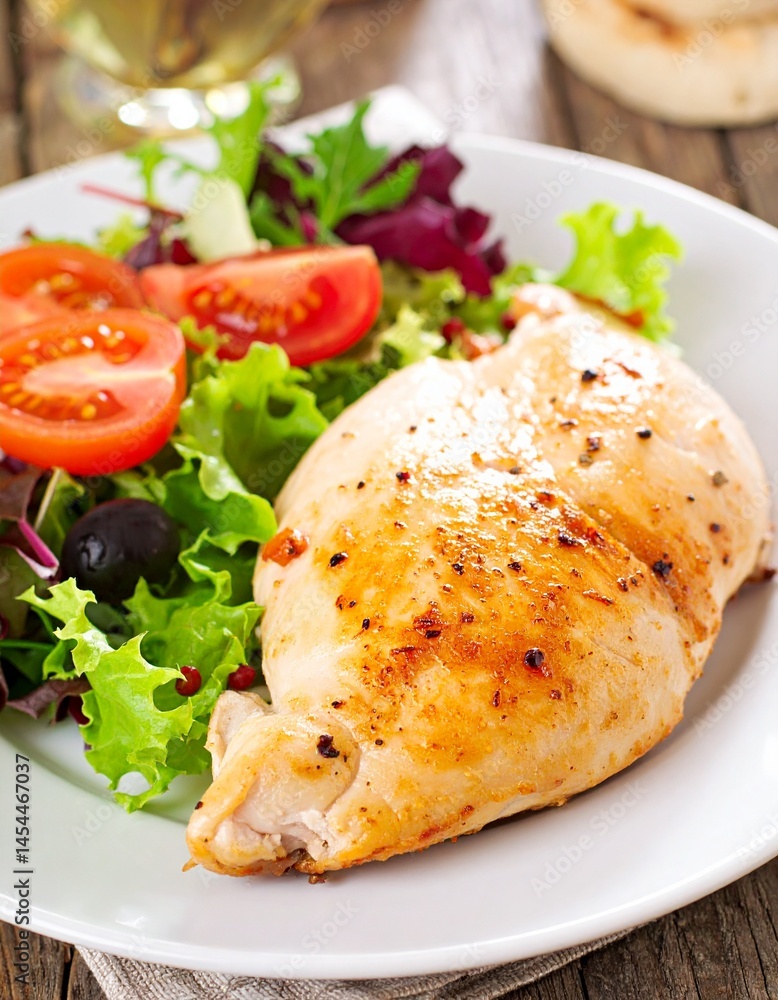 roasted chicken with vegetables