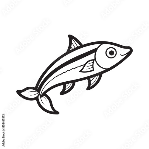 anchovy vector icon with a white background
