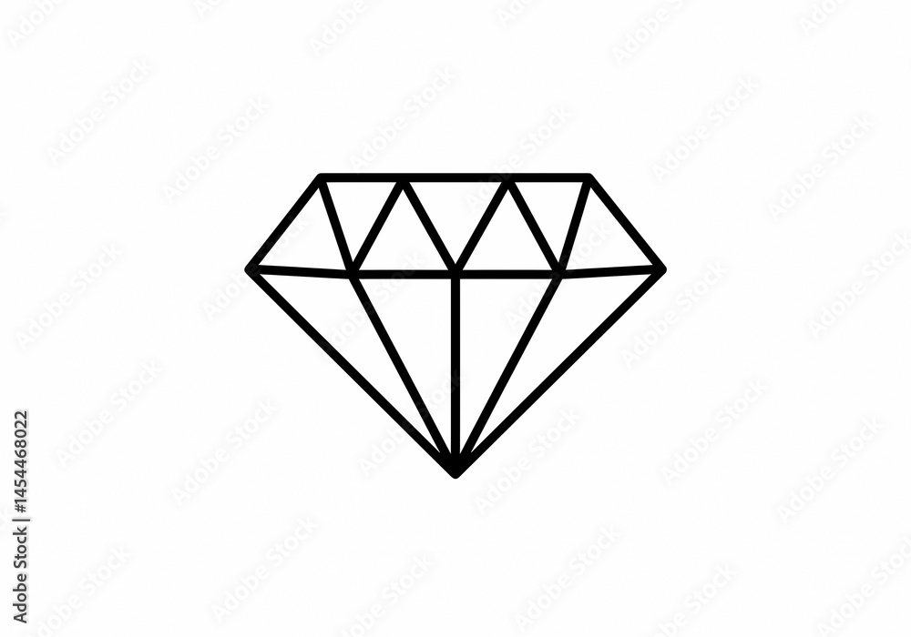 Elegant Diamond Gemstone Icon: A Minimalist Graphic Design Elegant Diamond Gemstone Icon: A Minimalist Graphic Design