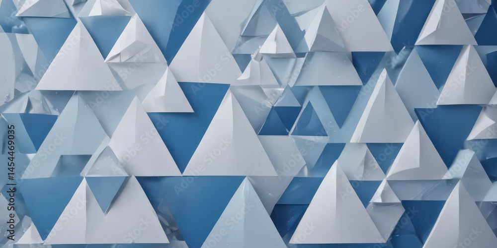 Abstract blue background, layered white geometric shapes Textured triangles, diamonds, squares , lines, bold, contemporary Abstract blue background, layered white geometric shapes Textured triangles, diamonds, squares , lines, bold, contemporary