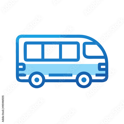 Shuttle Bus Icon Representing Office Transport and Employee Commute Service