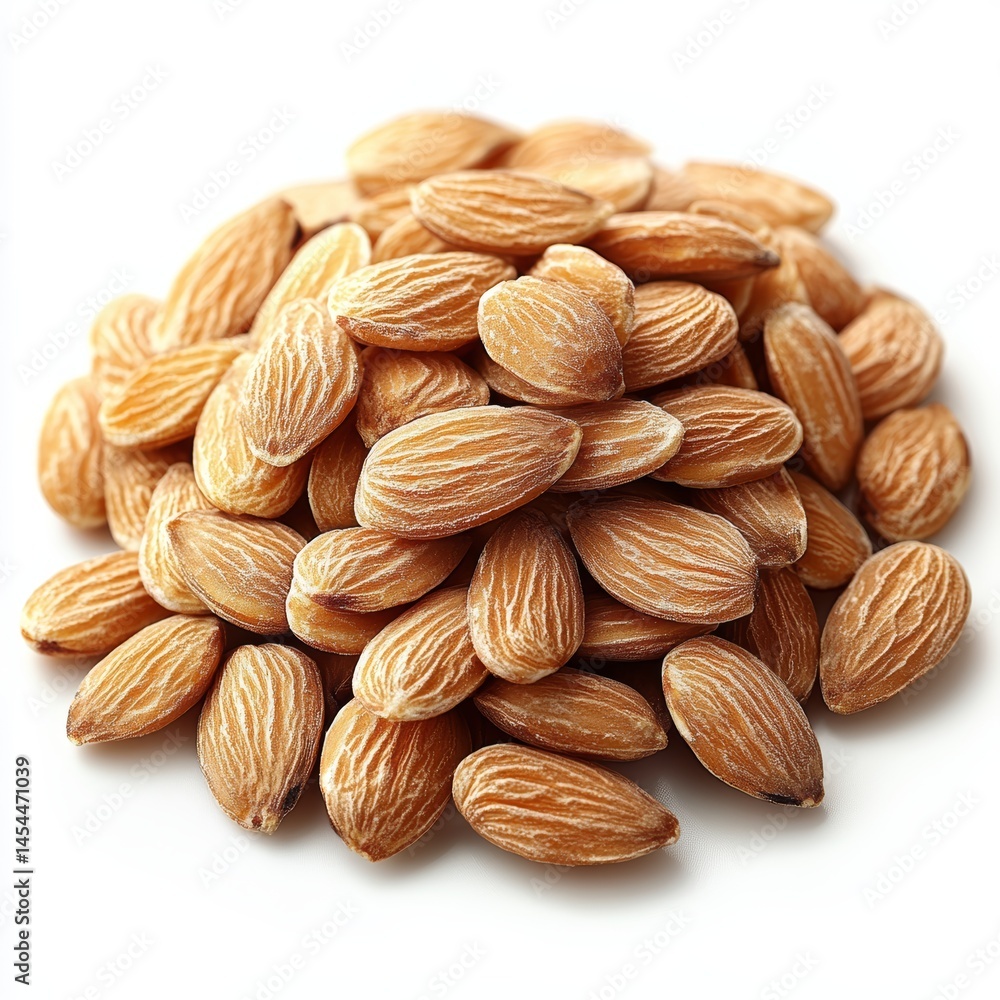 Heap of Raw Almonds - Nutritious and Delicious Snack Heap of Raw Almonds - Nutritious and Delicious Snack