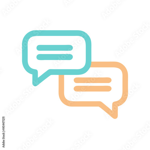 Speech Bubbles Icon Representing Live Chat Conversation and Real-Time Communication