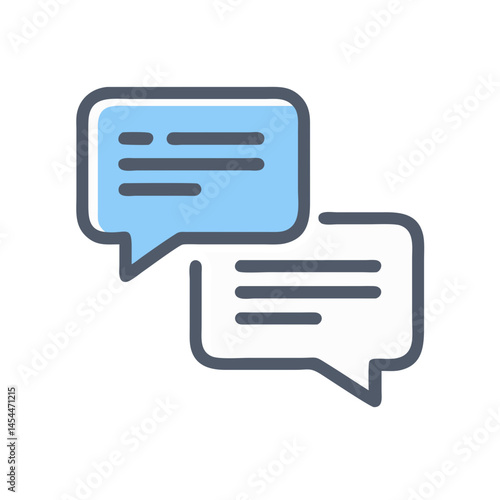 Speech Bubbles Icon Representing Live Chat Conversation and Real-Time Communication