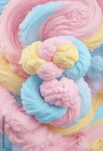 Pastel pink, blue, yellow cotton candy swirl background,  backdrop,  bokeh,  background texture