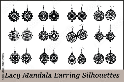 Lacy Mandala Earring Silhouettes