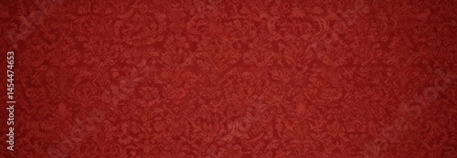 Intricate red damask wallpaper, classic design , damask texture, detail, pattern