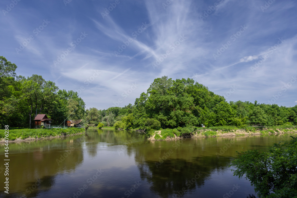 Confluence of Morava and Dyje rivers, Zahorie (CHKO Zahorie), triple border of Austria, Slovakia and Czech Republic Confluence of Morava and Dyje rivers, Zahorie (CHKO Zahorie), triple border of Austria, Slovakia and Czech Republic