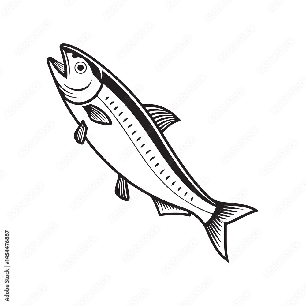 Obraz premium anchovy vector icon with a white background