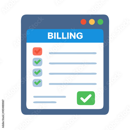 Web Page with Document Checklist Icon Representing Online Task Management