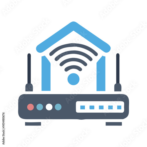 Wi-Fi Router Icon Representing Home Internet Connectivity Device