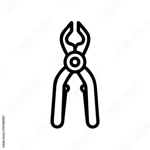 Wire Cutter Pliers Icon Representing Electrical Cutting Tool