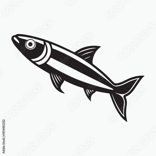 anchovy vector icon with a white background
