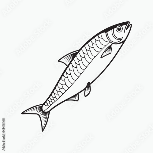 anchovy vector icon with a white background