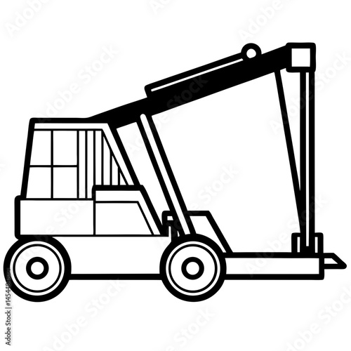 Minimal Reach Stacker Vector on White