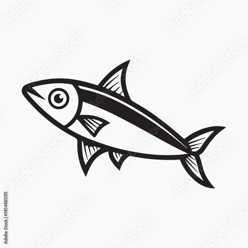 anchovy vector icon with a white background